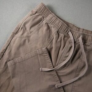 Katin Drawstring Pants Women Large Taupe 30x30 Elastic Waist Casual Trousers